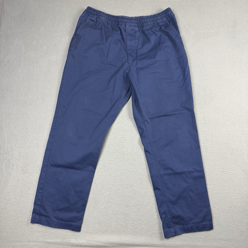 Nike SB Pants Mens Large Navy Blue Dri-FIT Twill Elastic Waist Skate BV0900-410